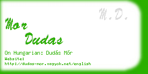 mor dudas business card